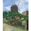 Elisée MACLET Tableau Français 20ème siècle Paris Montmartre Moulin de La Galette Le maquis Huile Signée Elisée MACLET Tableau Français 20ème siècle Paris Montmartre Moulin de La Galette Le maquis Huile Signée