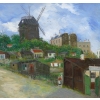 Elisée MACLET Tableau Français 20ème siècle Paris Montmartre Moulin de La Galette Le maquis Huile Signée Elisée MACLET Tableau Français 20ème siècle Paris Montmartre Moulin de La Galette Le maquis Huile Signée