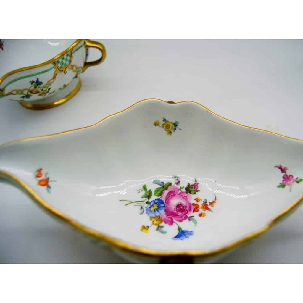 Paire De Saucières Meissen XIXème Paire De Saucières Meissen XIXème