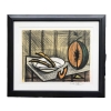 BUFFET Bernard Nature morte au melon et à l'assiette Lithographie couleurs justifiée BUFFET Bernard Nature morte au melon et à l'assiette Lithographie couleurs justifiée