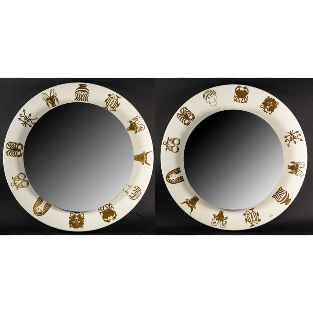 Paire de miroirs lumineux FORNASETTI ||||||||||||