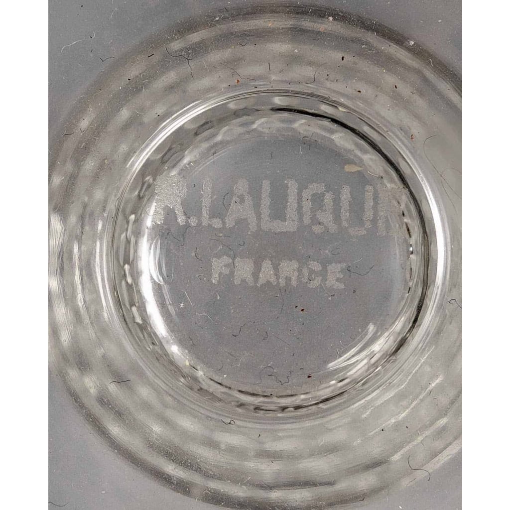 Service à Bordeaux "Bourgueil" verre blanc de René LALIQUE - 10 pièces Service à Bordeaux "Bourgueil" verre blanc de René LALIQUE - 10 pièces