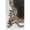 Miroir de table en bronze argenté, glace bisauté au mercure, XIXème siècle Miroir de table en bronze argenté, glace bisauté au mercure, XIXème siècle