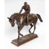 Le jockey et son cheval, bronze signé Isidore Bonheur (1827-1901) Le jockey et son cheval, bronze signé Isidore Bonheur (1827-1901)