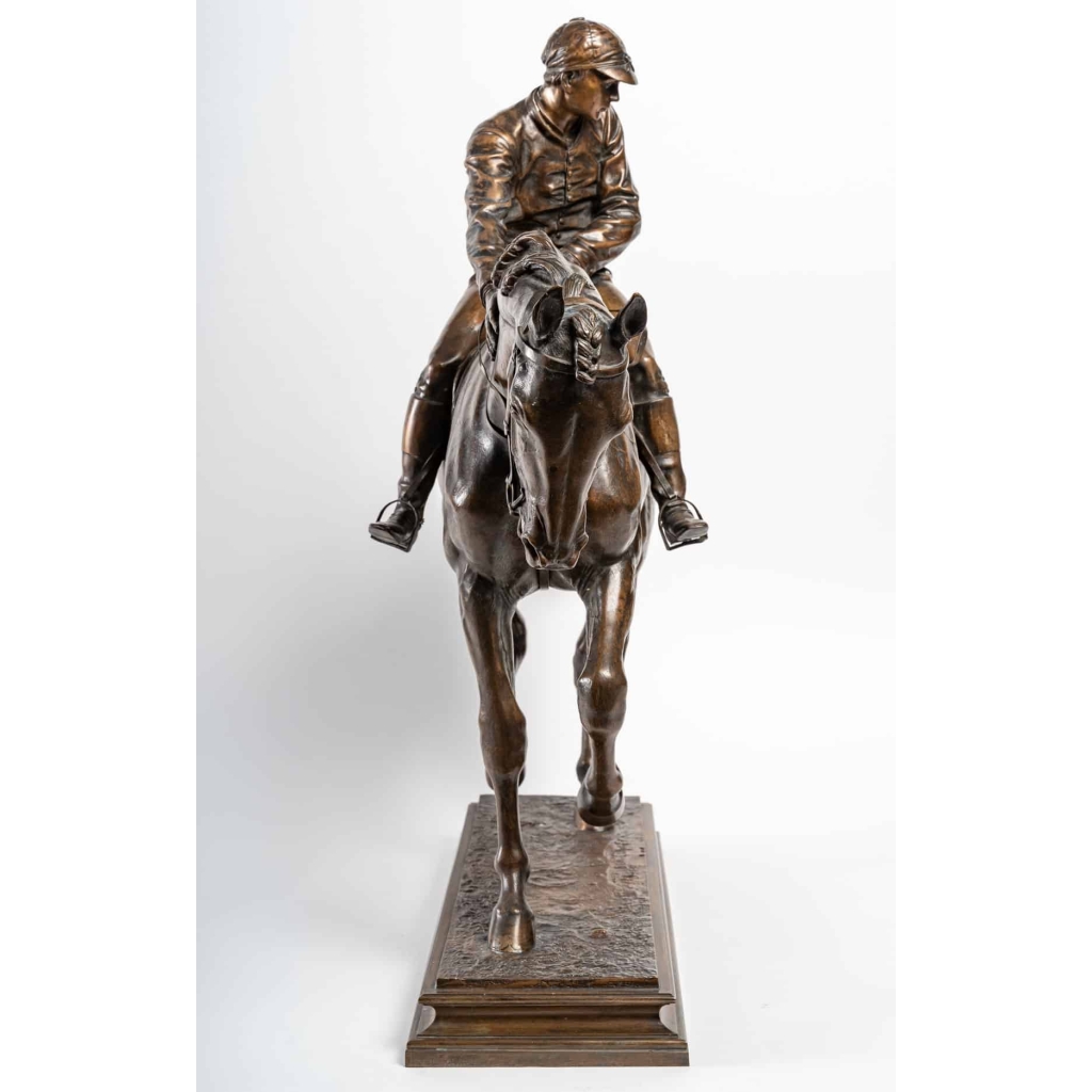 Le jockey et son cheval, bronze signé Isidore Bonheur (1827-1901) Le jockey et son cheval, bronze signé Isidore Bonheur (1827-1901)