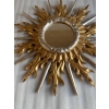 1950/70′ Miroir Soleil Plat 2 Étages Bois Doré Et Argenté 78 Cm De Diamètre 1950/70′ Miroir Soleil Plat 2 Étages Bois Doré Et Argenté 78 Cm De Diamètre