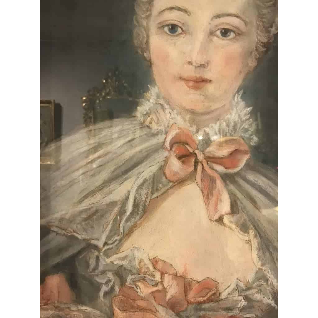 Pastel Figurant Madame de Pompadour Pastel Figurant Madame de Pompadour