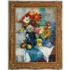 Bouquet De Fleurs et de fruits sur un entablement. Victor SIMONIN (1877-1946). |||||||||