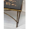 1970′ Table Basse Double Piétement Bronze Modèle Bambou Maison Baguès Laque De Chine 112 x 54 x H 38 cm 1970′ Table Basse Double Piétement Bronze Modèle Bambou Maison Baguès Laque De Chine 112 x 54 x H 38 cm