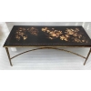 1970′ Table Basse Double Piétement Bronze Modèle Bambou Maison Baguès Laque De Chine 112 x 54 x H 38 cm 1970′ Table Basse Double Piétement Bronze Modèle Bambou Maison Baguès Laque De Chine 112 x 54 x H 38 cm