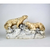 Deux Lionnes par Alberto SACCARDI, Circa 1930 ||||||||