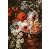 Vase de fleurs sur un entablement. École Italienne Du XVIII Siècle. Vase de fleurs sur un entablement. École Italienne Du XVIII Siècle.