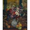 Emile COLINUS (1884-1966). Bouquet d'Anémones Et De Fruits. Emile COLINUS (1884-1966). Bouquet d'Anémones Et De Fruits.