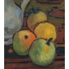 Emile COLINUS (1884-1966). Bouquet d'Anémones Et De Fruits. Emile COLINUS (1884-1966). Bouquet d'Anémones Et De Fruits.