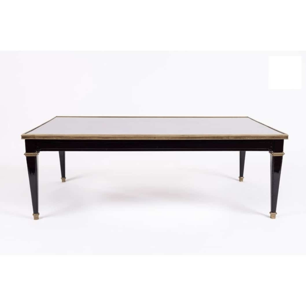 1950/70 Gerard MILLE Pour Maison Jansen Table Basse Bois Laqué Noir 120 x 80 cm ||||||||||