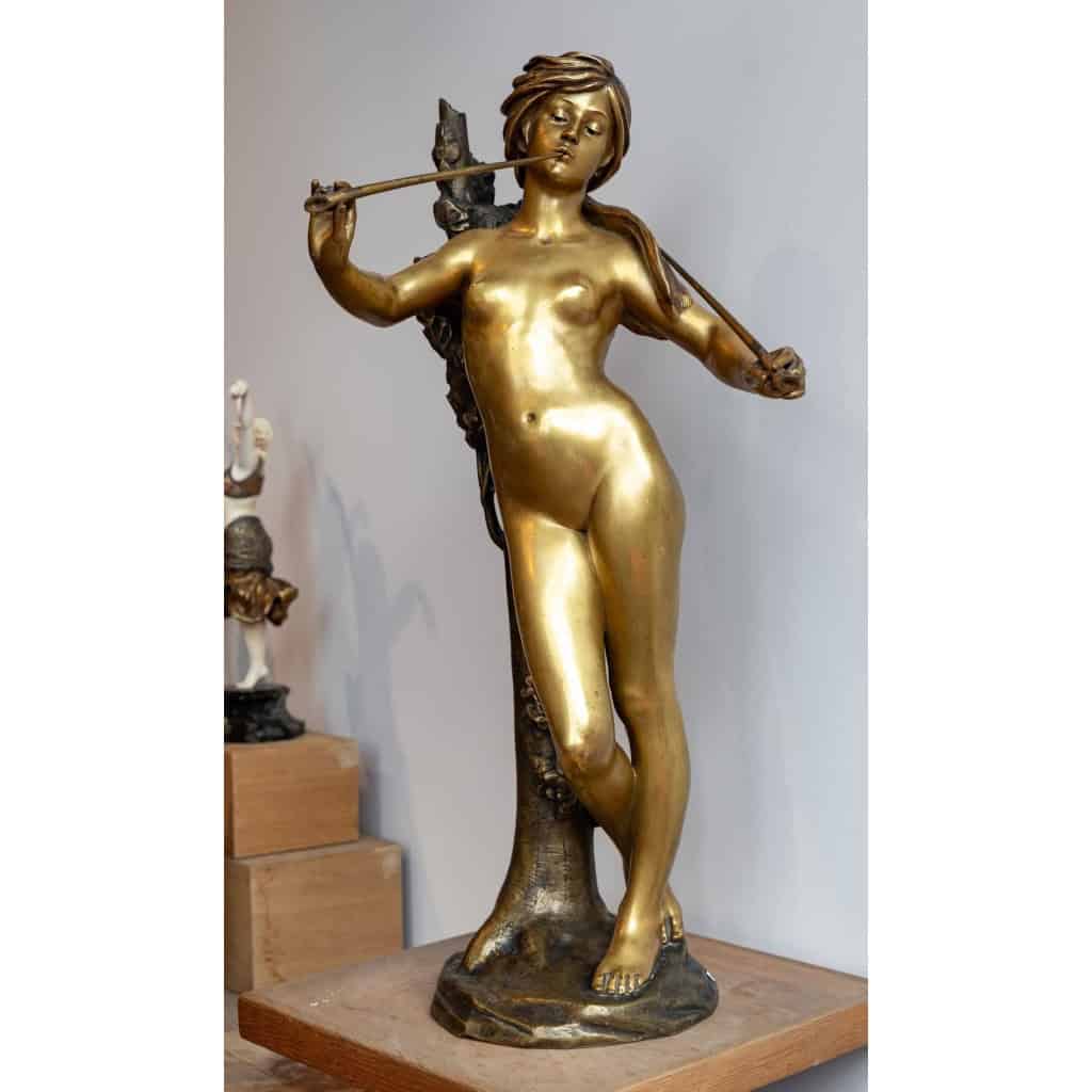 La muse des bois, bronze signé Albert Lefeuvre, Début XXème siècle ||||||||