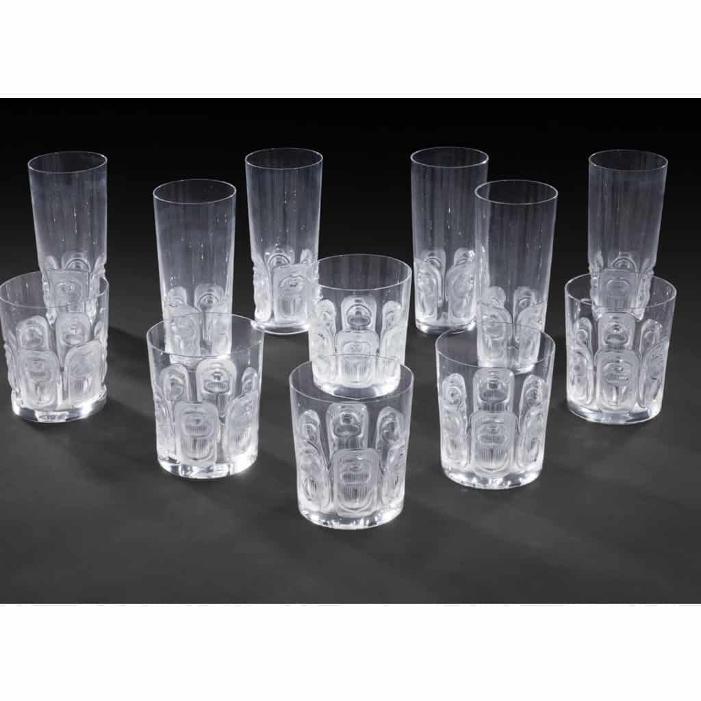 Lalique France : Ensemble de 12 verres « Khépri » |||||