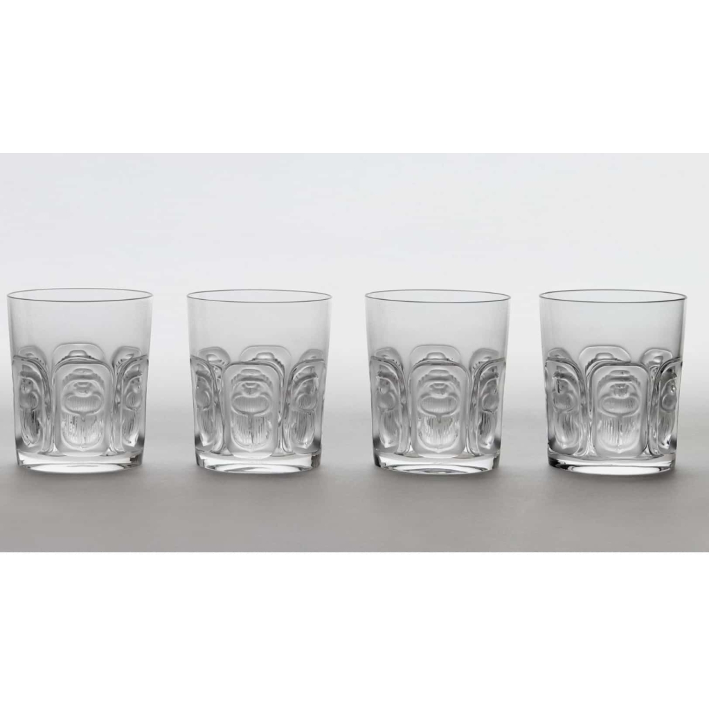 Lalique France : Ensemble de 12 verres « Khépri » Lalique France : Ensemble de 12 verres « Khépri »