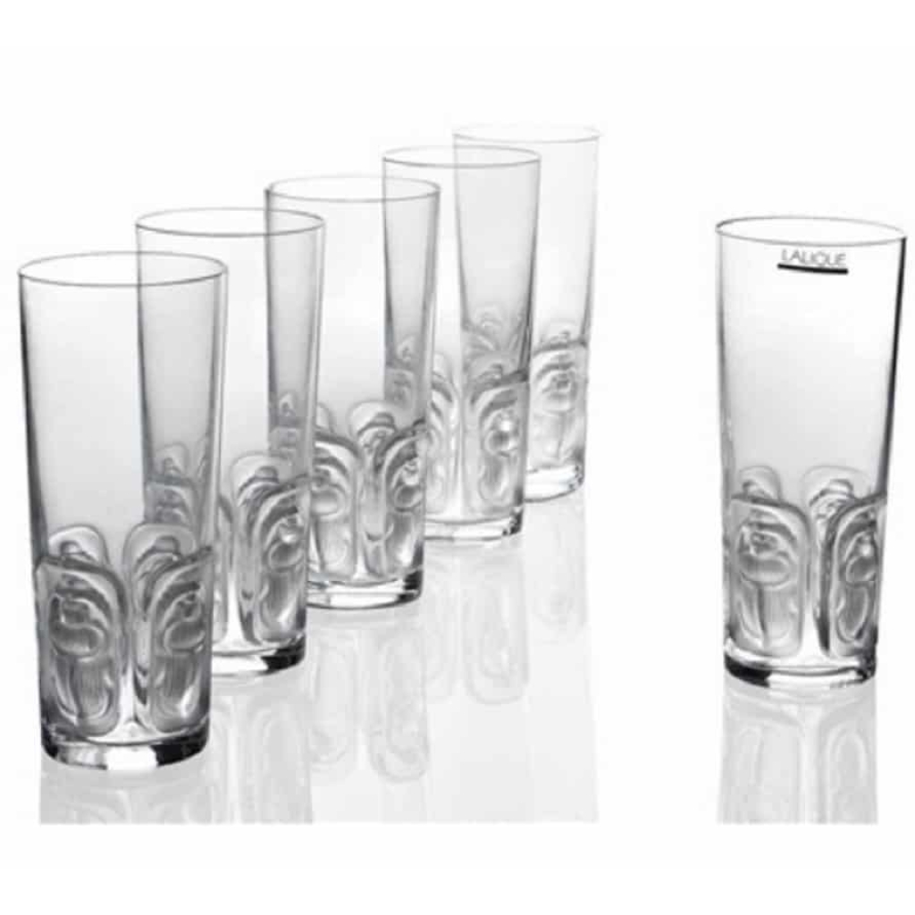 Lalique France : Ensemble de 12 verres « Khépri » Lalique France : Ensemble de 12 verres « Khépri »