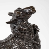 "Chien attaquant un mouton", bronze signée Isidore Bonheur, XIXème siècle "Chien attaquant un mouton", bronze signée Isidore Bonheur, XIXème siècle