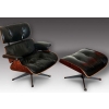 Charles & Ray EAMES, Mobilier international(éditeur): Chaise longue et son pouf |||||||||||||