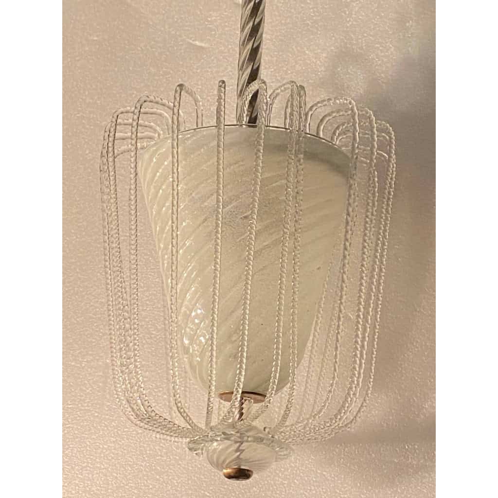 1950/70′ Lustre Cristal Murano Forme Ananas par Barovier & Toso 1950/70′ Lustre Cristal Murano Forme Ananas par Barovier & Toso