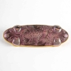 Broche Quatre Cabochons Bluets Verre Blanc Patiné Gris Sur Clinquant Rose de René LALIQUE ||||