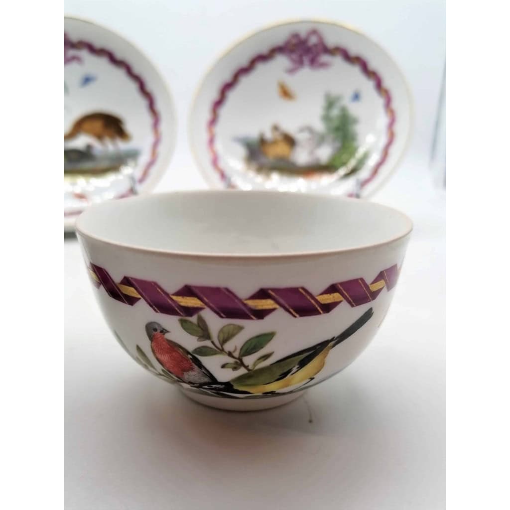 Paire De Tasse En Porcelaine Meissen XVIIIème Paire De Tasse En Porcelaine Meissen XVIIIème