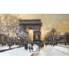 GALIEN LALOUE Tableau 20è Paris Animation sur les Champs Elysées et la place de l’Etoile Gouache Signée GALIEN LALOUE Tableau 20è Paris Animation sur les Champs Elysées et la place de l’Etoile Gouache Signée