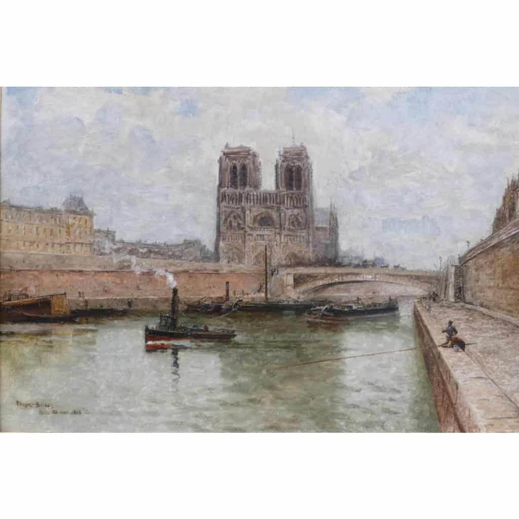 Frank Boggs Ecole Américaine 19è Paris Notre Dame La Seine Huile Sur Toile Signée Datée Située Frank Boggs Ecole Américaine 19è Paris Notre Dame La Seine Huile Sur Toile Signée Datée Située