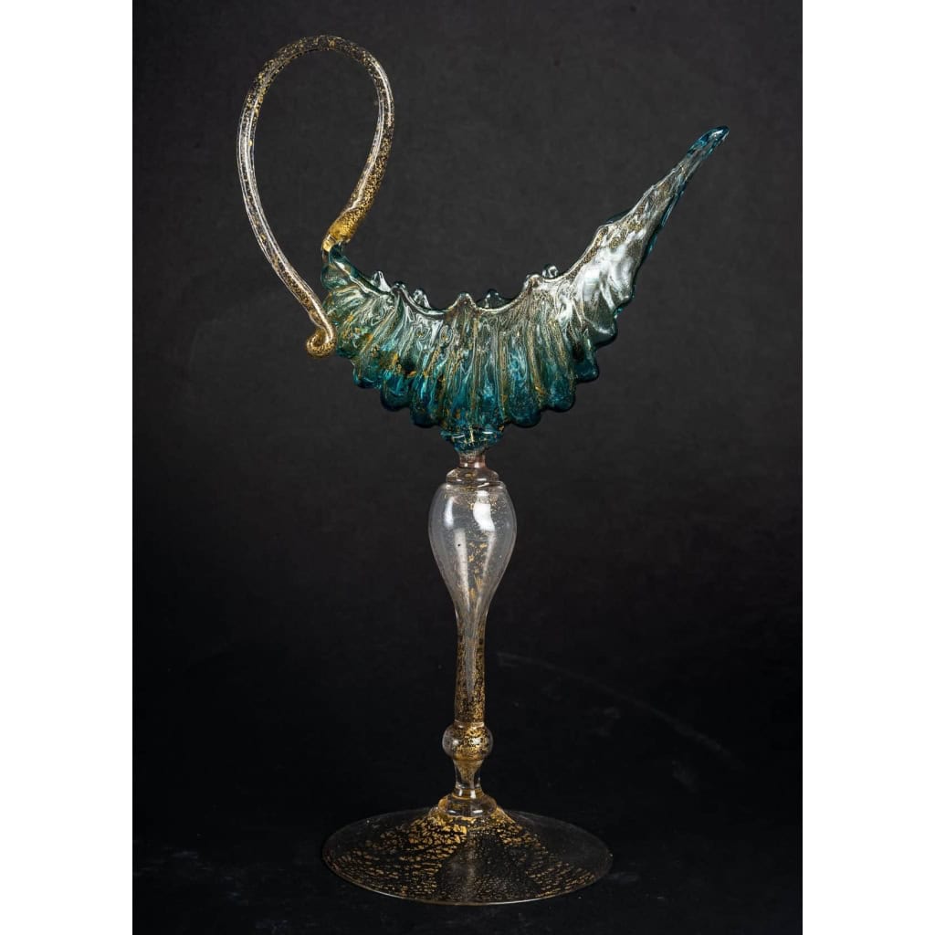 3 calices Nautile, Murano Salviati 1885 3 calices Nautile, Murano Salviati 1885