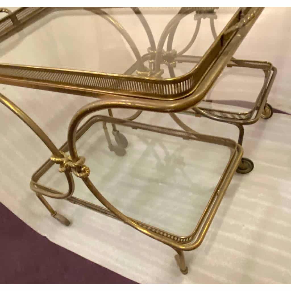 1970′ Paire De Bar Roulant en Bronze et Laiton Doré Maison Baguès Ou Charles Ou Jansen Décor Napoléon 3 1970′ Paire De Bar Roulant en Bronze et Laiton Doré Maison Baguès Ou Charles Ou Jansen Décor Napoléon 3