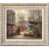 CORTES Edouard Peinture Française Le marché aux fleurs de La Madeleine Huile sur panneau signée ||||||||||