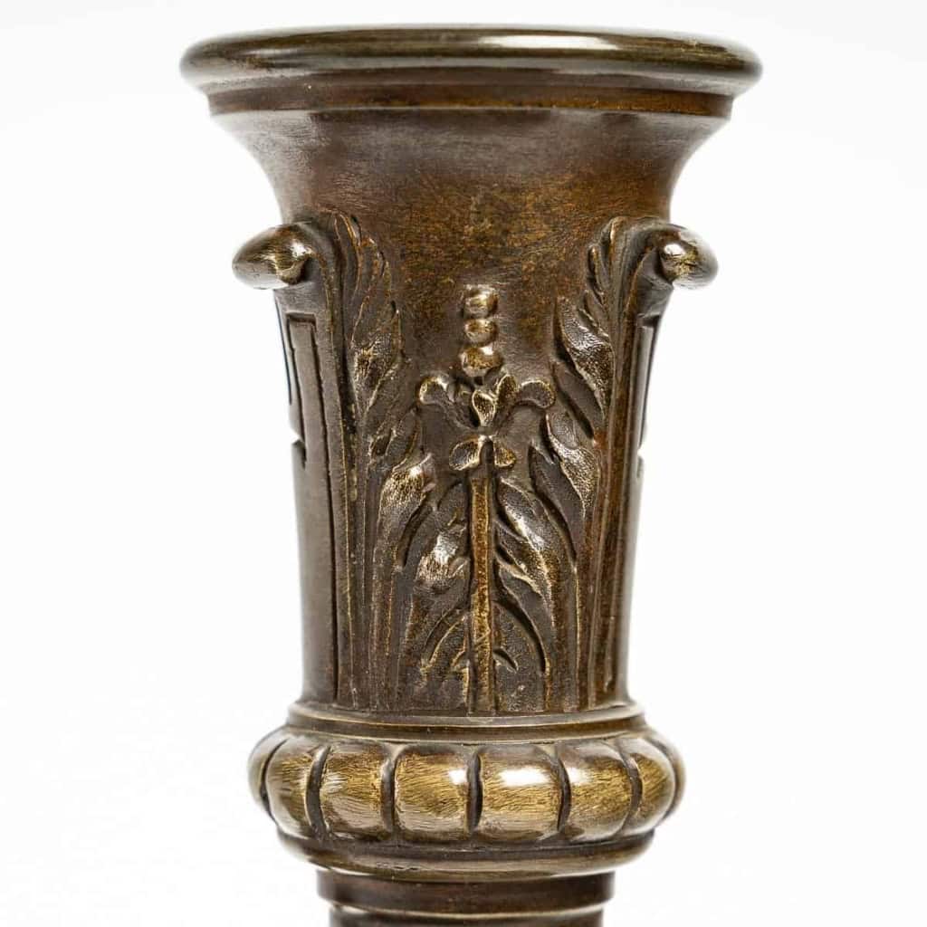 Paire de vases en bronze du XIXème siècle Paire de vases en bronze du XIXème siècle