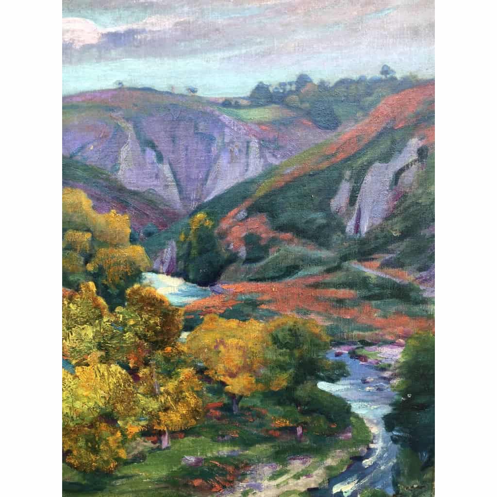 SMITH Alfred Vallée de la Creuse en automne Huile sur toile signée certificat SMITH Alfred Vallée de la Creuse en automne Huile sur toile signée certificat