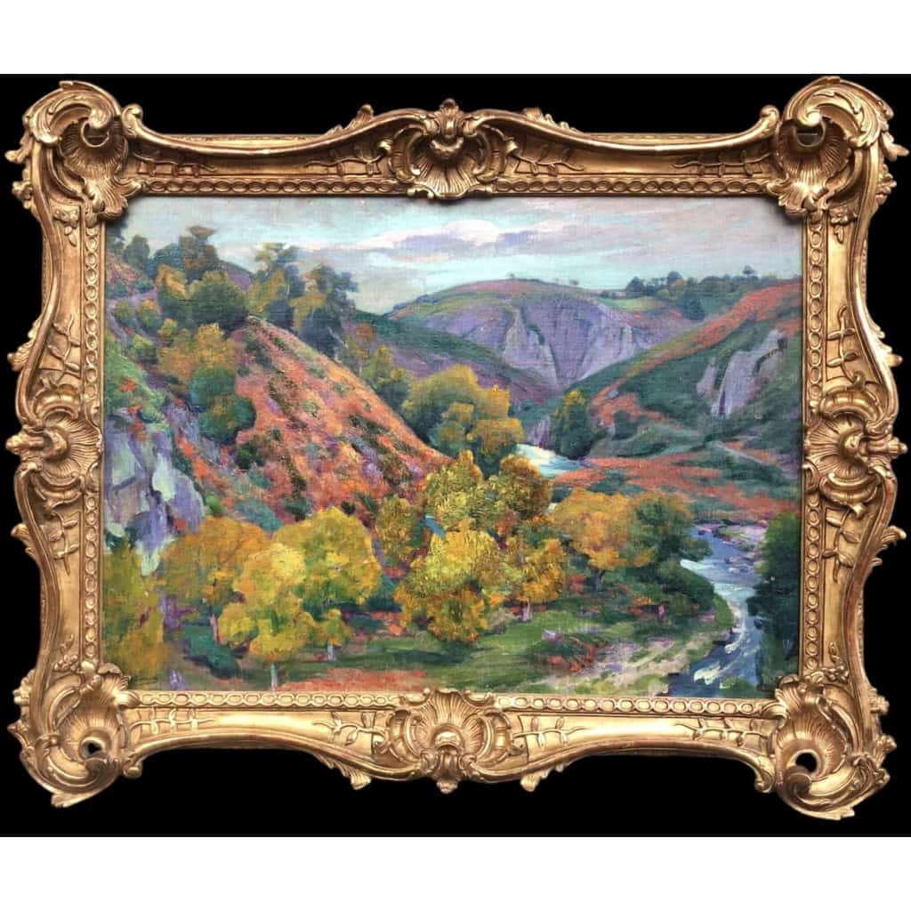 SMITH Alfred Vallée de la Creuse en automne Huile sur toile signée certificat SMITH Alfred Vallée de la Creuse en automne Huile sur toile signée certificat