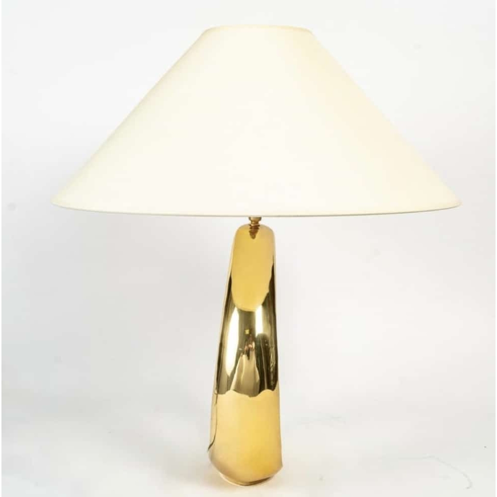 1970 Paire de lampes en laiton massif Pierre Cardin 1970 Paire de lampes en laiton massif Pierre Cardin