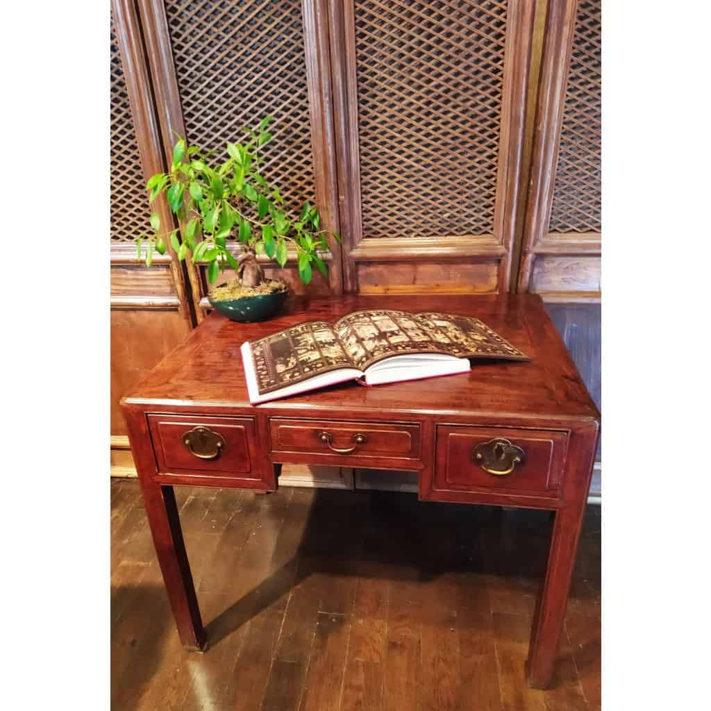 Bureau ancien chinois en orme ||||