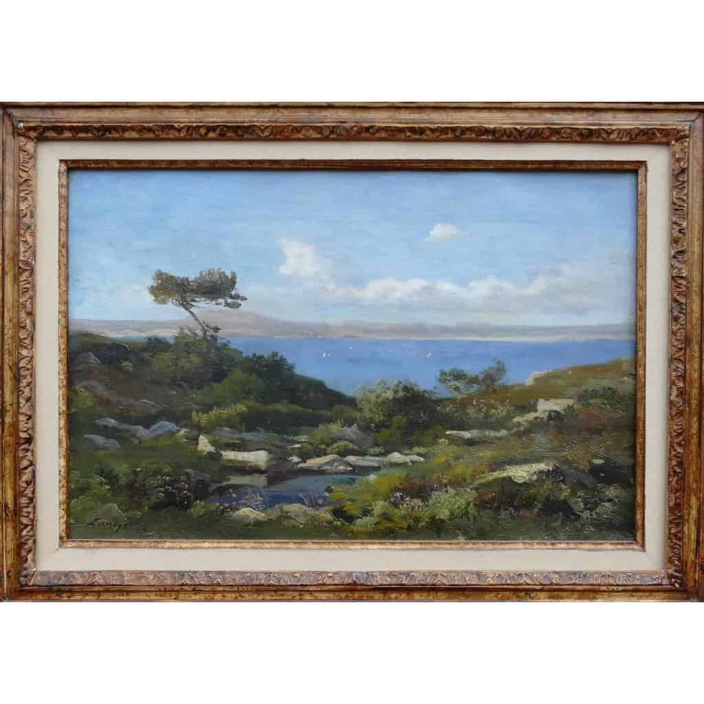 LANSYER Emmanuel Peinture 19ème Siècle Paysage De Méditerranée Huile Sur Toile Signée Et Datée LANSYER Emmanuel Peinture 19ème Siècle Paysage De Méditerranée Huile Sur Toile Signée Et Datée