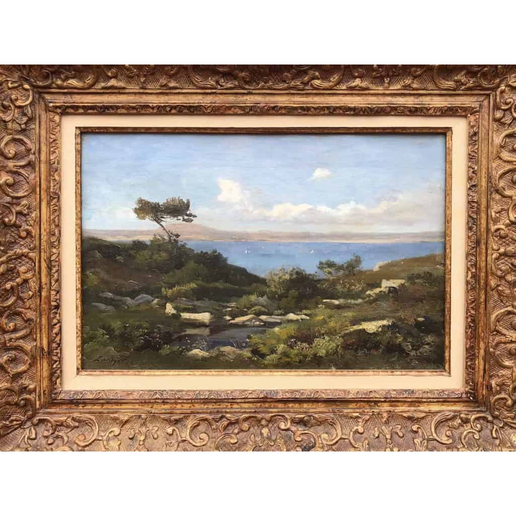 LANSYER Emmanuel Peinture 19ème Siècle Paysage De Méditerranée Huile Sur Toile Signée Et Datée LANSYER Emmanuel Peinture 19ème Siècle Paysage De Méditerranée Huile Sur Toile Signée Et Datée