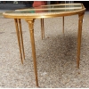 1970′ Table Tripartite Maison Charles, Jansen Ou Baguès Décor Palmier en Bronze Doré avec Plateaux Miroirs Vieillis 1970′ Table Tripartite Maison Charles, Jansen Ou Baguès Décor Palmier en Bronze Doré avec Plateaux Miroirs Vieillis