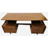 Jacques Hauville Bureau double face ouvrant par trois tiroirs et un caisson Jacques Hauville Bureau double face ouvrant par trois tiroirs et un caisson