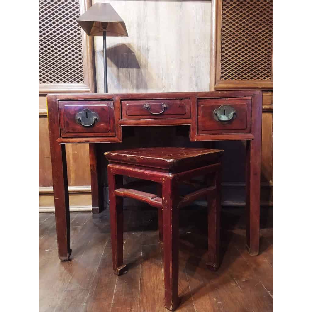 Bureau ancien chinois en orme foncé |||||||