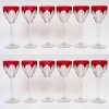 Service de Verres "Bristol" grand modèle cristal rouge de SAINT LOUIS - 12 pièces |||||