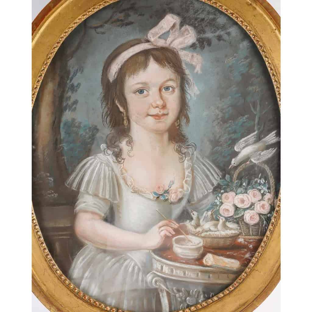 Portrait d'une jeune fille au ruban rose. Portrait d'une jeune fille au ruban rose.