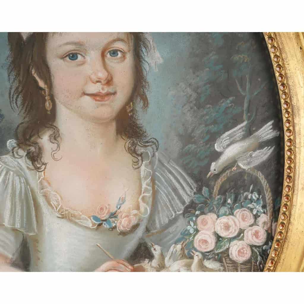 Portrait d'une jeune fille au ruban rose. Portrait d'une jeune fille au ruban rose.