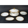 Service de Table en Porcelaine de Luxe | Collection Diplomate Haviland | Blanc et Or | Ensemble pour 12 personnes - 53 Pièces |||||||||||||