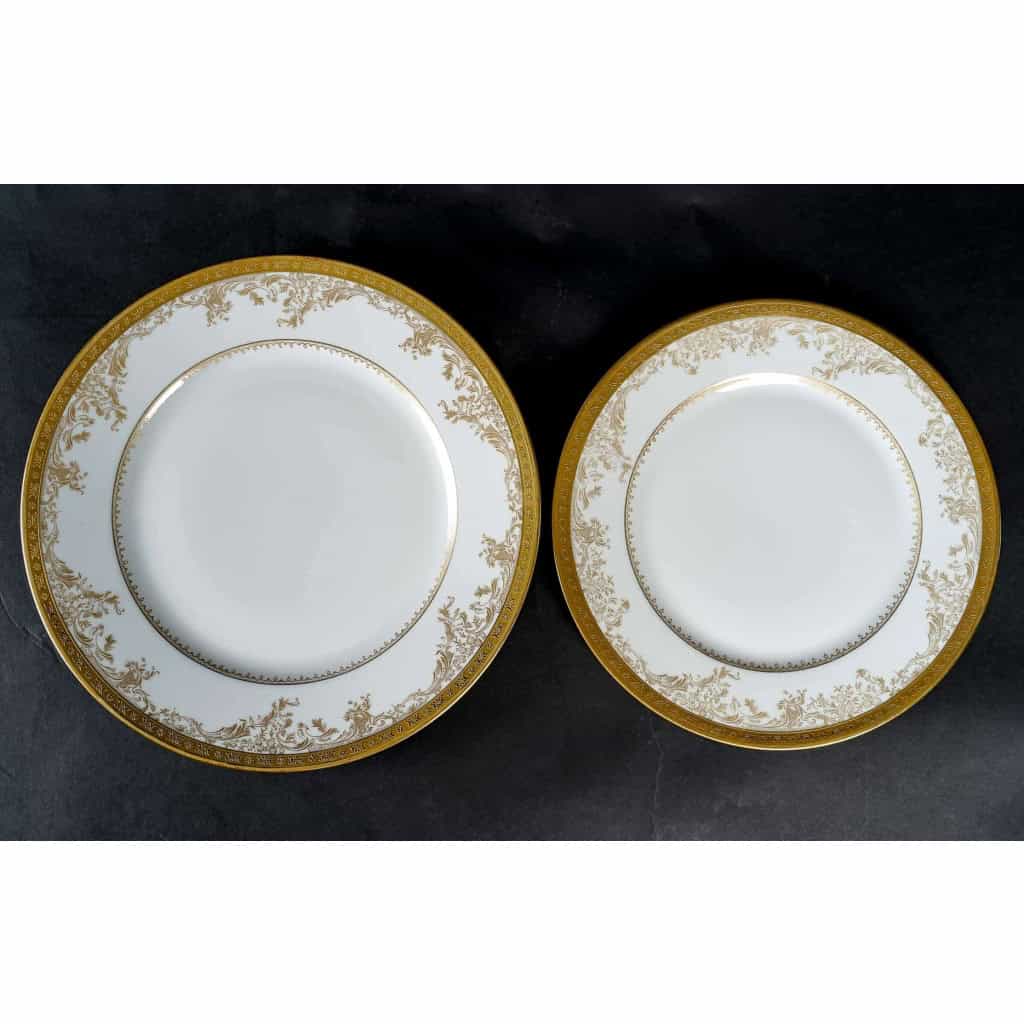 Service de Table en Porcelaine de Luxe | Collection Diplomate Haviland | Blanc et Or | Ensemble pour 12 personnes - 53 Pièces Service de Table en Porcelaine de Luxe | Collection Diplomate Haviland | Blanc et Or | Ensemble pour 12 personnes - 53 Pièces