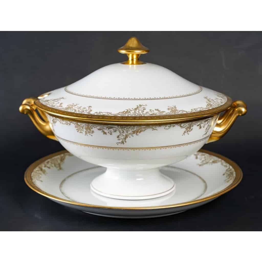 Service de Table en Porcelaine de Luxe | Collection Diplomate Haviland | Blanc et Or | Ensemble pour 12 personnes - 53 Pièces Service de Table en Porcelaine de Luxe | Collection Diplomate Haviland | Blanc et Or | Ensemble pour 12 personnes - 53 Pièces