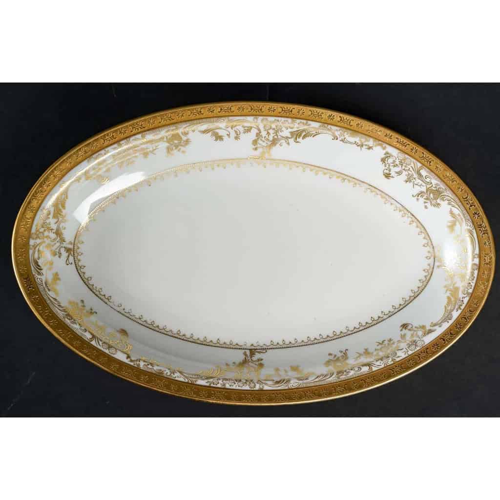 Service de Table en Porcelaine de Luxe | Collection Diplomate Haviland | Blanc et Or | Ensemble pour 12 personnes - 53 Pièces Service de Table en Porcelaine de Luxe | Collection Diplomate Haviland | Blanc et Or | Ensemble pour 12 personnes - 53 Pièces